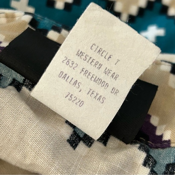 ❤️ ROUGHRIDER Geometric Patterned Button-Up Shirt S - Picture 9 of 15